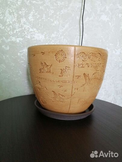 Кашпо для цветов керамическое