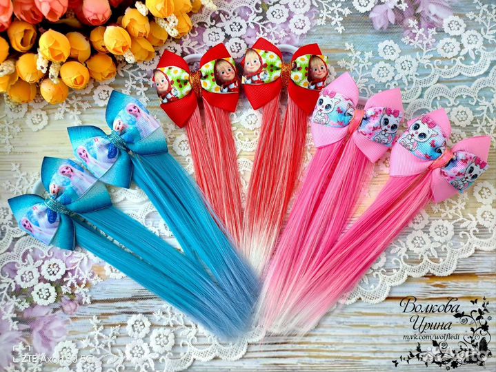 Резинки для волос ручной работы