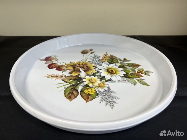 Блюдо тортница поднос 30 см стеклокерамика