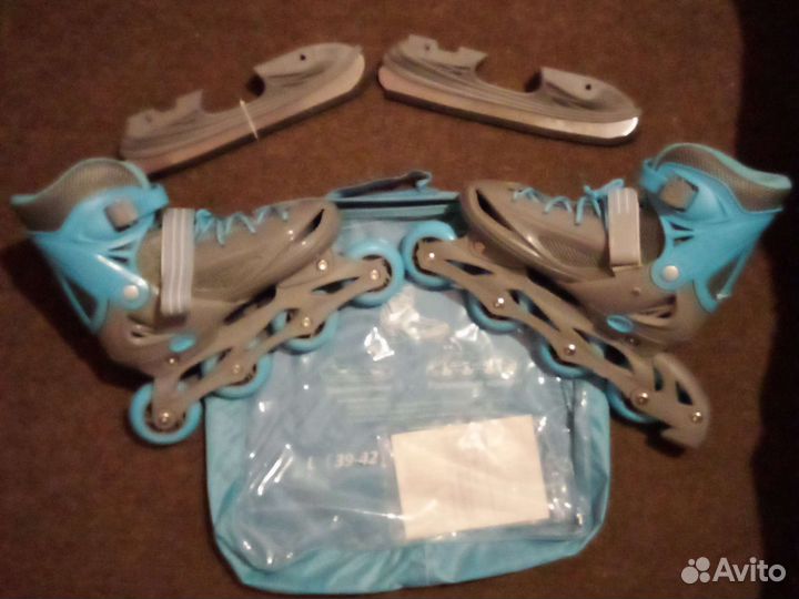 Коньки раздвижные ледовые