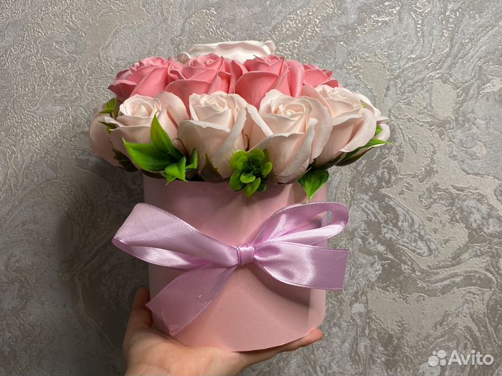 Букет из мыльных роз