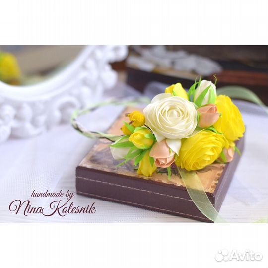 Ободок с цветами