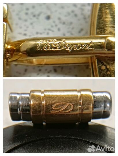Запонки Dupont Paris позолота дюпон Париж