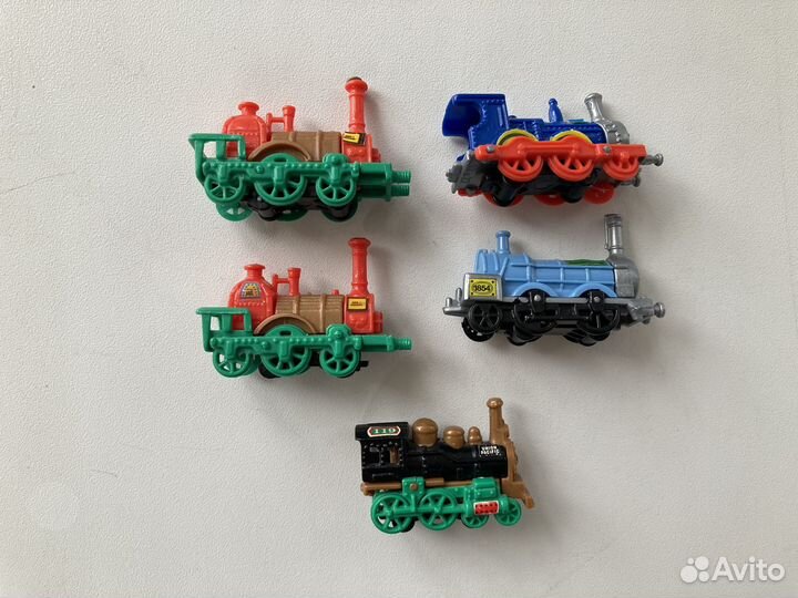 Поезда киндер 5 шт 90-е