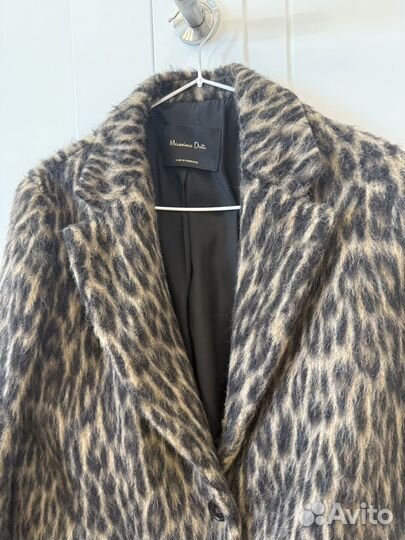 Леопардовое пальто massimo dutti