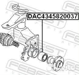 Подшипник ступичный передний 45/43X82X37X37 DAC