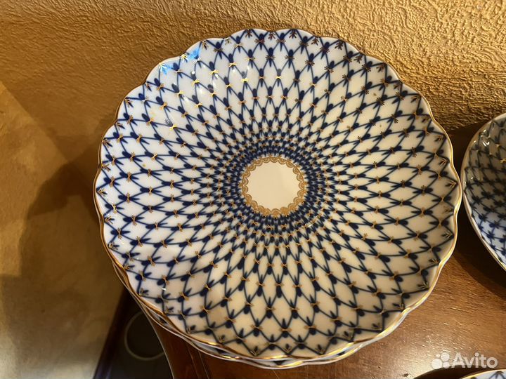 Набор посуды лфз кобальтовая сетка