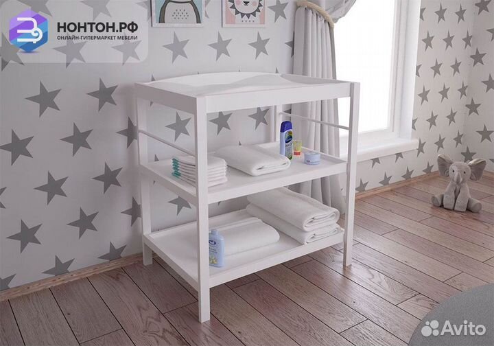 Пеленальный столик Polini kids Simple 1080 белый