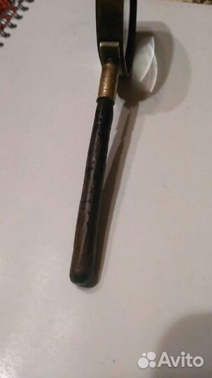 Старинная лупа латунь