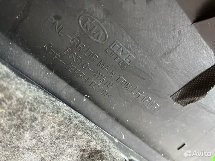 Обшивка боковой двери задняя левая Kia Rio 3