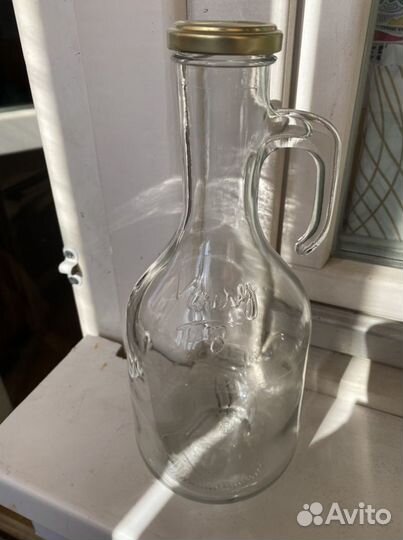 Кувшин графин 1 литр бутылка с крышкой