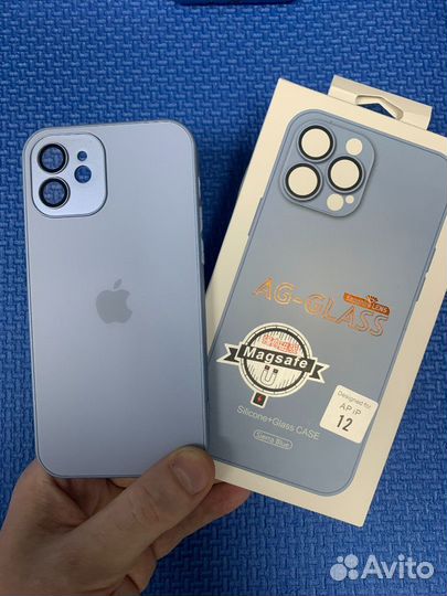 Чехол стеклянный Magsafe iPhone 12