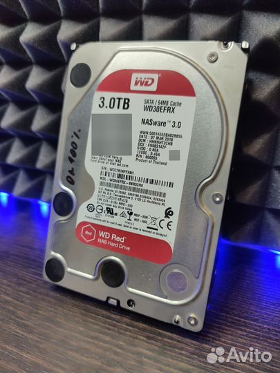 Жесткий диск SATA-3 3Tb WD Red IntelliPower