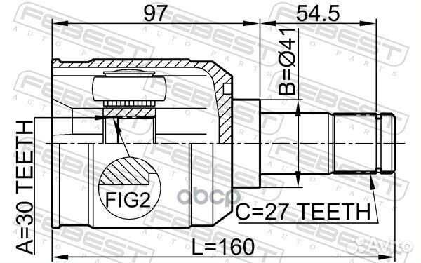 Шрус 0411-CS9mtlh 0411-CS9mtlh Febest