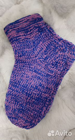 Носки ручной вязки шерстяные