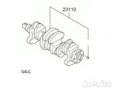 Вал коленчатый Hyundai-Kia 1.4 G4LC