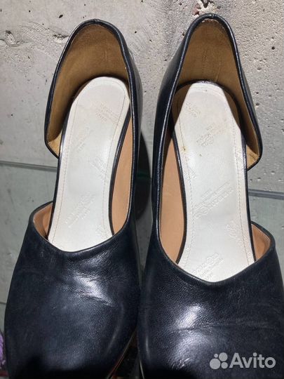 Maison Margiela, черные туфли, 37 размер, кожа