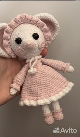 Игрушка Вязаная Мышка Крючком