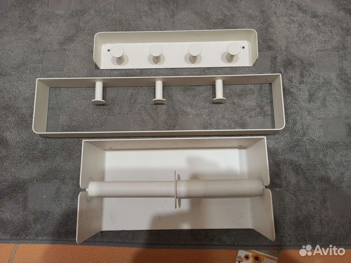 Крепление для туалетной бумаги+крючки