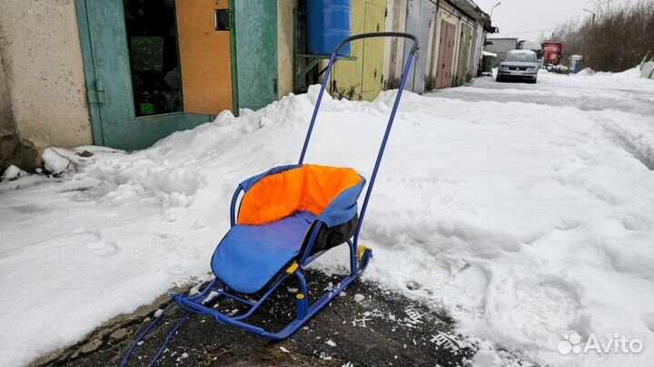 Детские санки с колесами бу