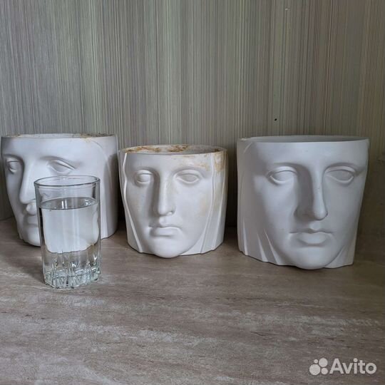 Кашпо гибсовое