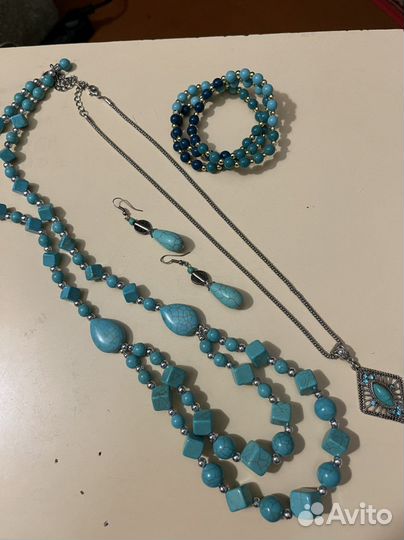 Серьги, браслет и подвеска