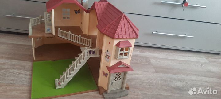 Дом для зайчиков sylvanian families со светом