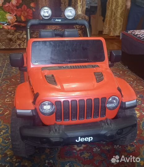 Электромобиль детский jeep rubicon