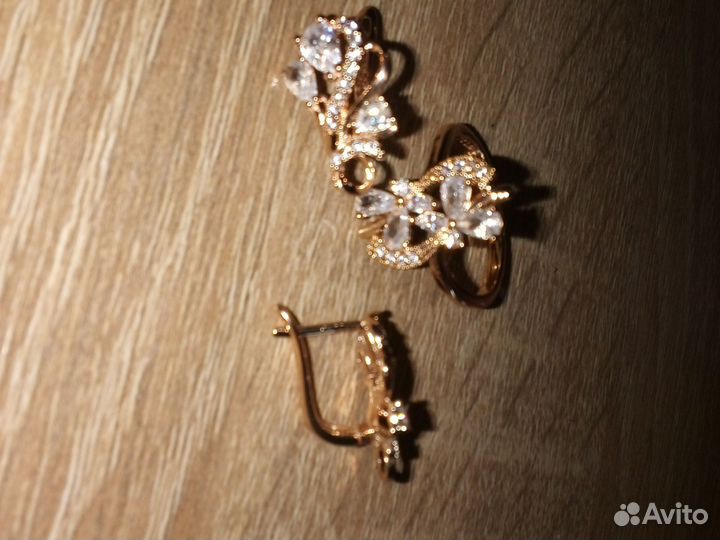 Комплект серьги и кольцо