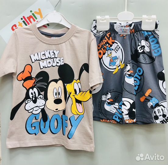Детский костюм футболка и шорты Disney Турция
