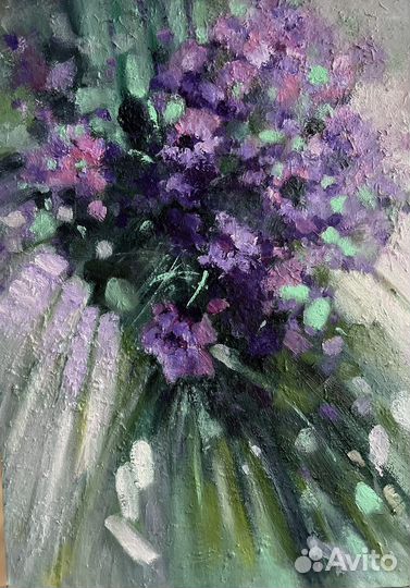 Картина маслом «фиолетовые сады»