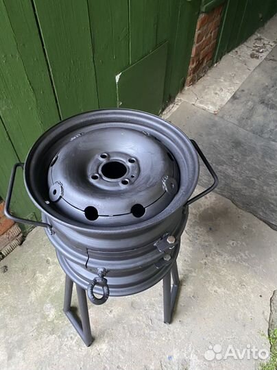Печка под казан из дисков