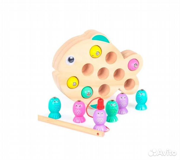 Деревянная магнитная рыбалка. Новая