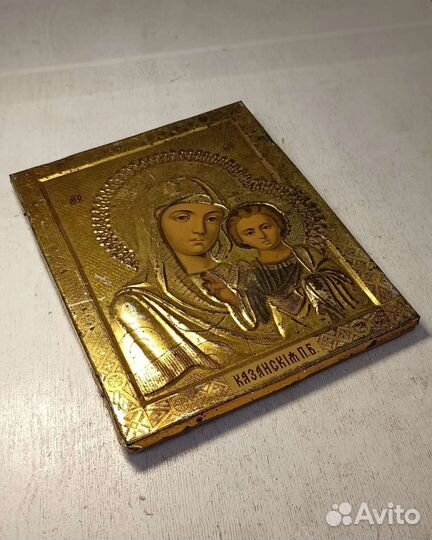 Икона старинная Казанская Богородица