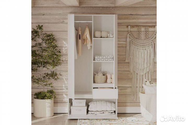 Шкаф белый с ящиком