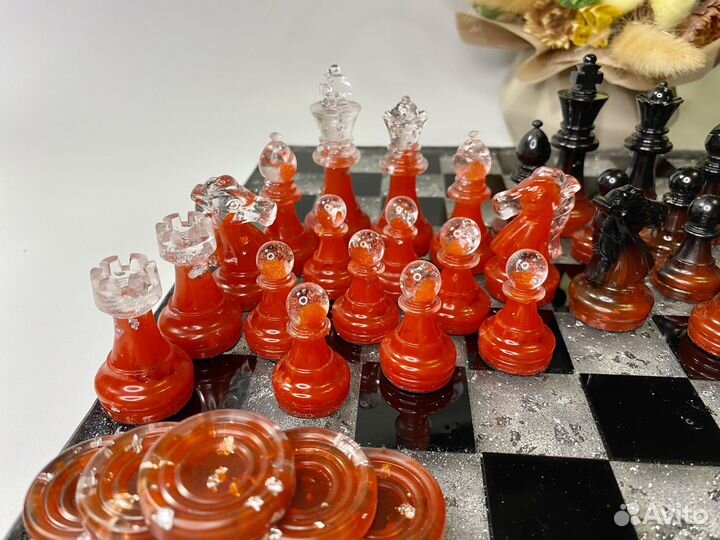 Шахматные фигуры набор с шашками