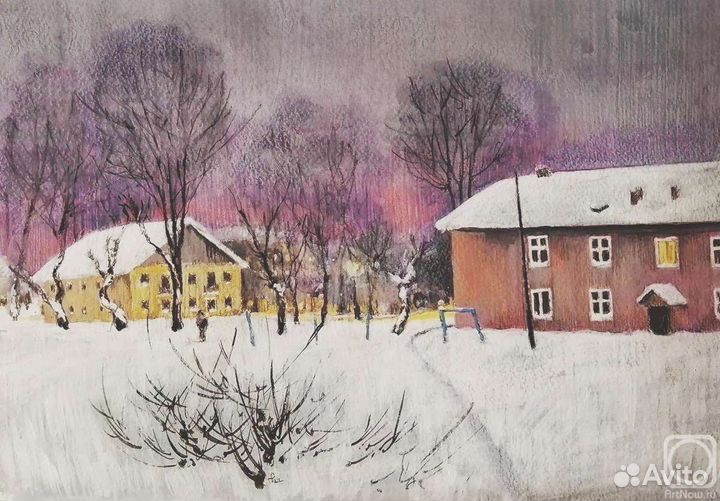 Картина, акварель, Уфа, Черниковка