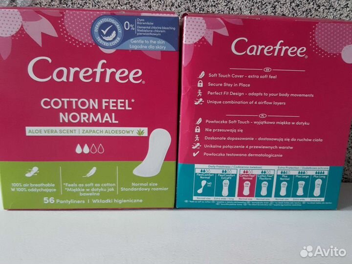 Прокладки женские ежедневные Carefree 56 шт