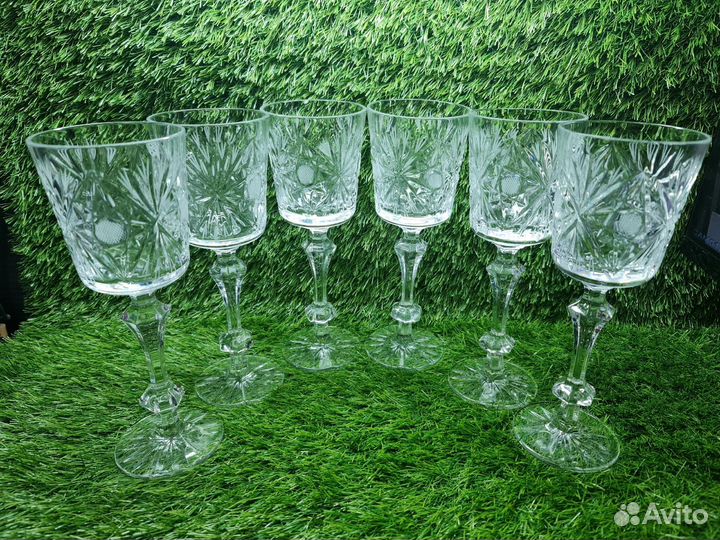 Фужеры 6 шт презент хрусталь Гусь-Хрустальный. выс