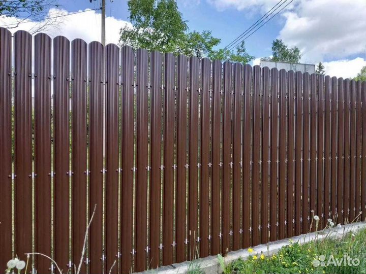 Забор из евроштакетника 30 м