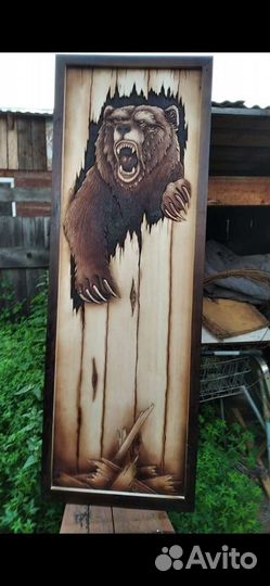 Дверь на туалет резьба