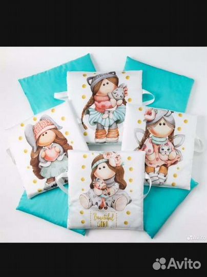 Бортики подушки в кроватку