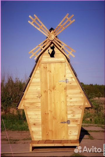 Дачный туалет деревянный ACC338