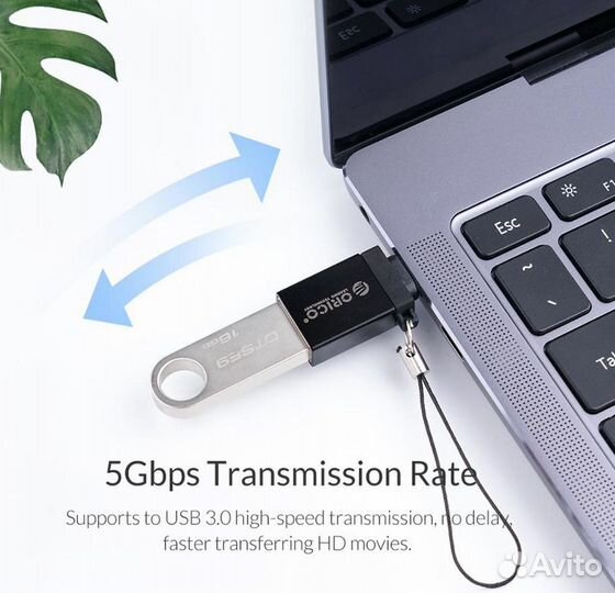 Адаптер USB C на USB 3,0 OTG Orico