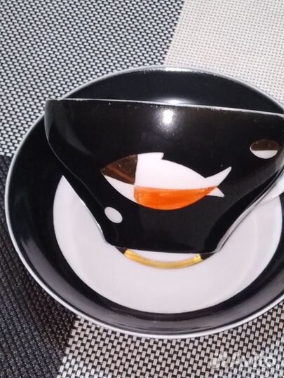 Чашка с блюдцем фарфор