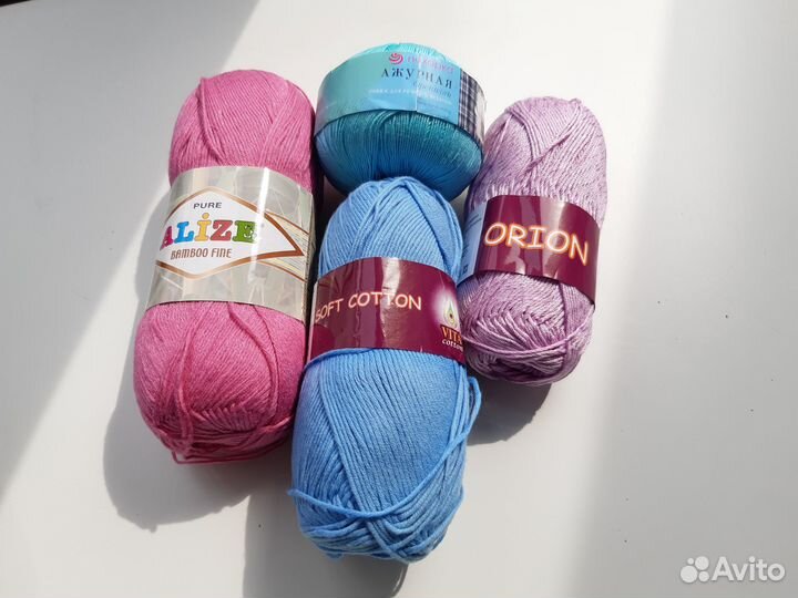 Новая хлопковая пряжа разная - остатки сладки