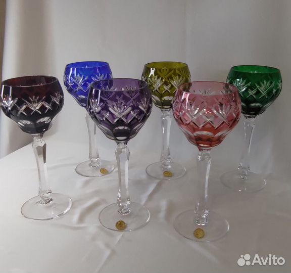 Винтажные хрустальные бокалы Annahutte, Германия