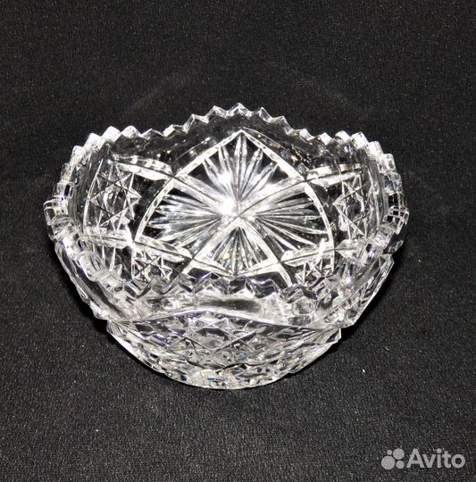 Ваза Салатник хрусталь СССР 1970-е Винтаж