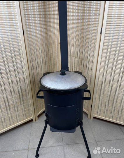 Комплект казан 22 л + печь (с дверцей и трубой)