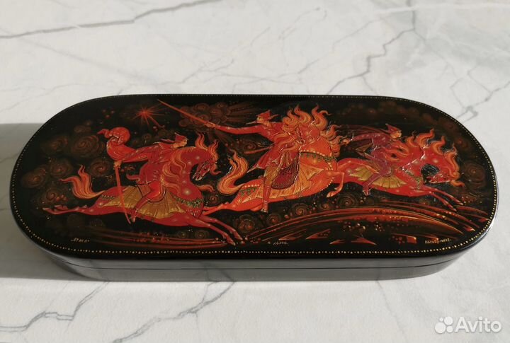 Шкатулка СССР Холуй Агитлак 60-70х годов Атака